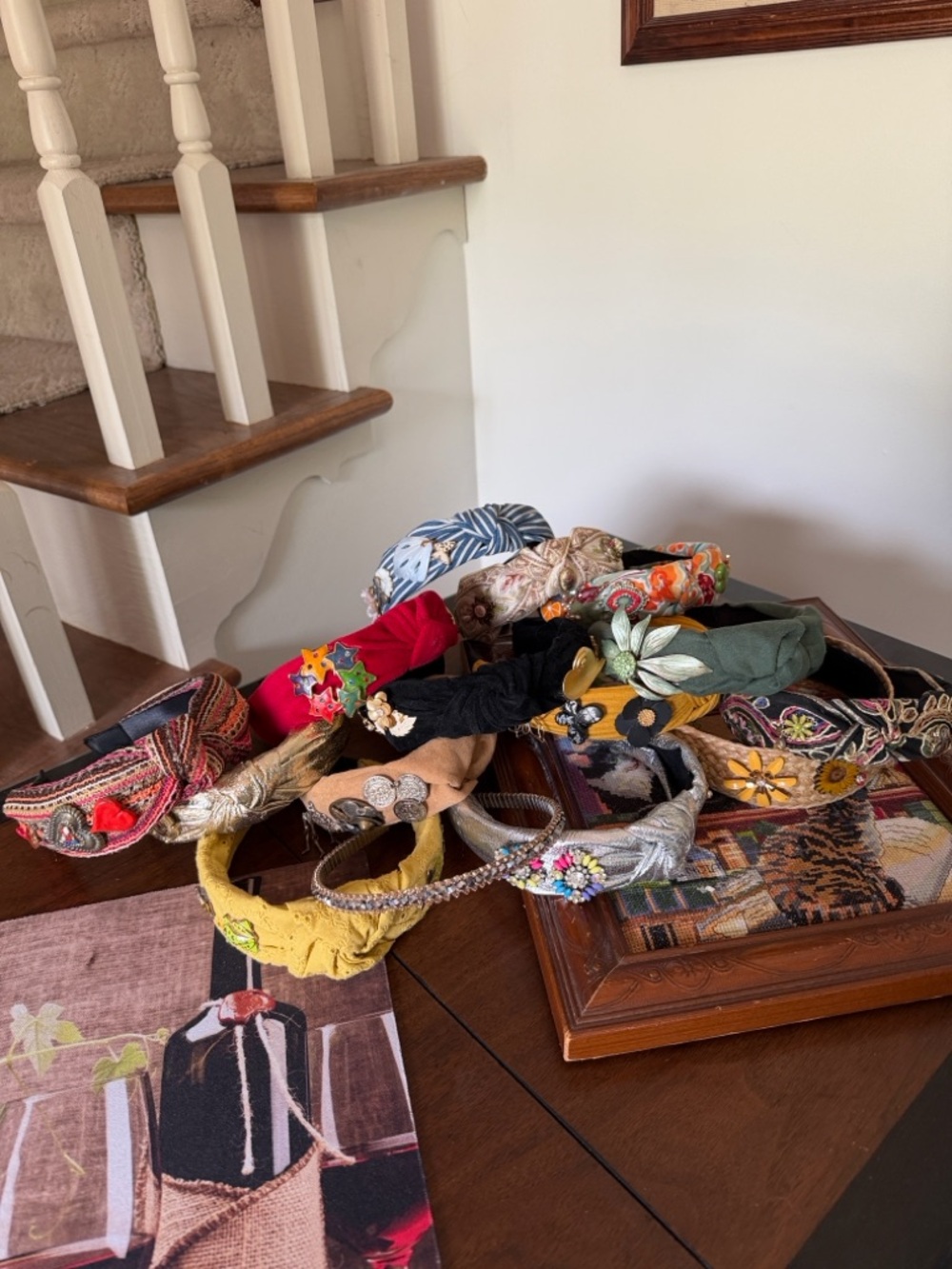 Flowers & ❤️ Themed Vintage Jewels Headband - Picture 4 of 4